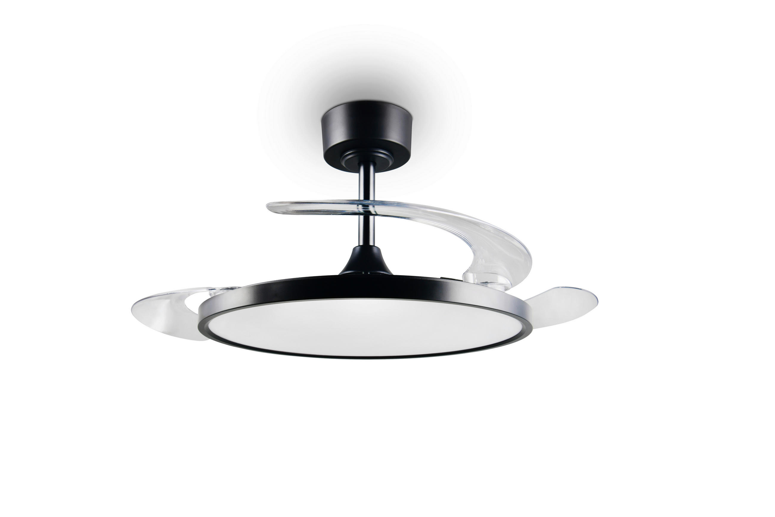 DECKENVENTILATOR - Klar/Schwarz, Design, Kunststoff/Metall (49/35cm)