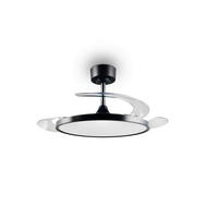DECKENVENTILATOR - Klar/Schwarz, Design, Kunststoff/Metall (49/35cm)