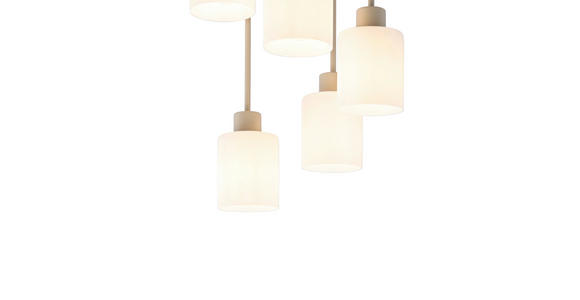 HÄNGELEUCHTE 34/50 cm  - Sandfarben/Weiß, Trend, Glas/Metall (34/50cm) - Novel