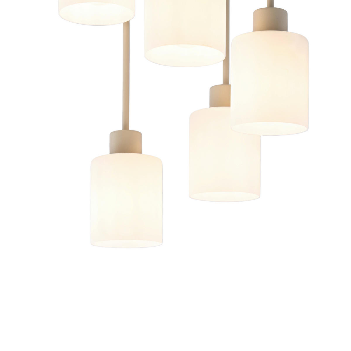 HÄNGELEUCHTE 34/50 cm  - Sandfarben/Weiß, Trend, Glas/Metall (34/50cm) - Novel