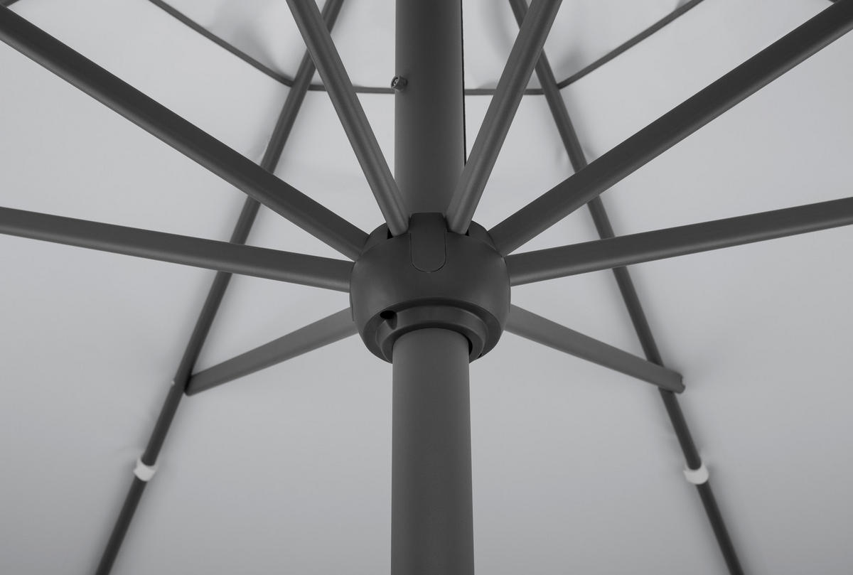 SONNENSCHIRM 350 cm Silberfarben  - Anthrazit/Silberfarben, Basics, Textil/Metall (350/275/350cm) - Schneider