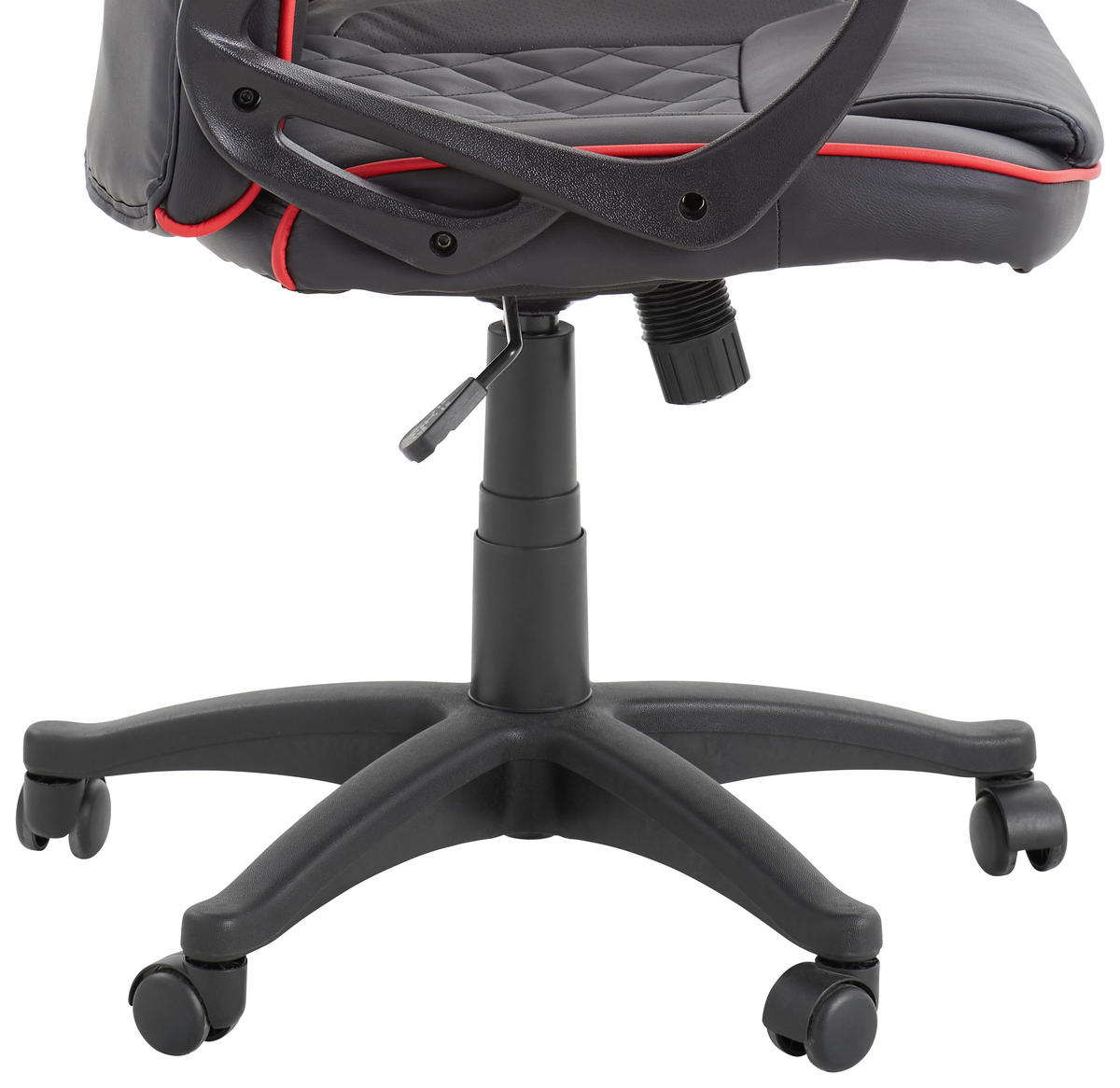 GAMING STOLICA  crvena, crna  metal, plastika, tekstil  - crna/crvena, Basics, metal/tekstil (67/113-123/71cm) - Xora
