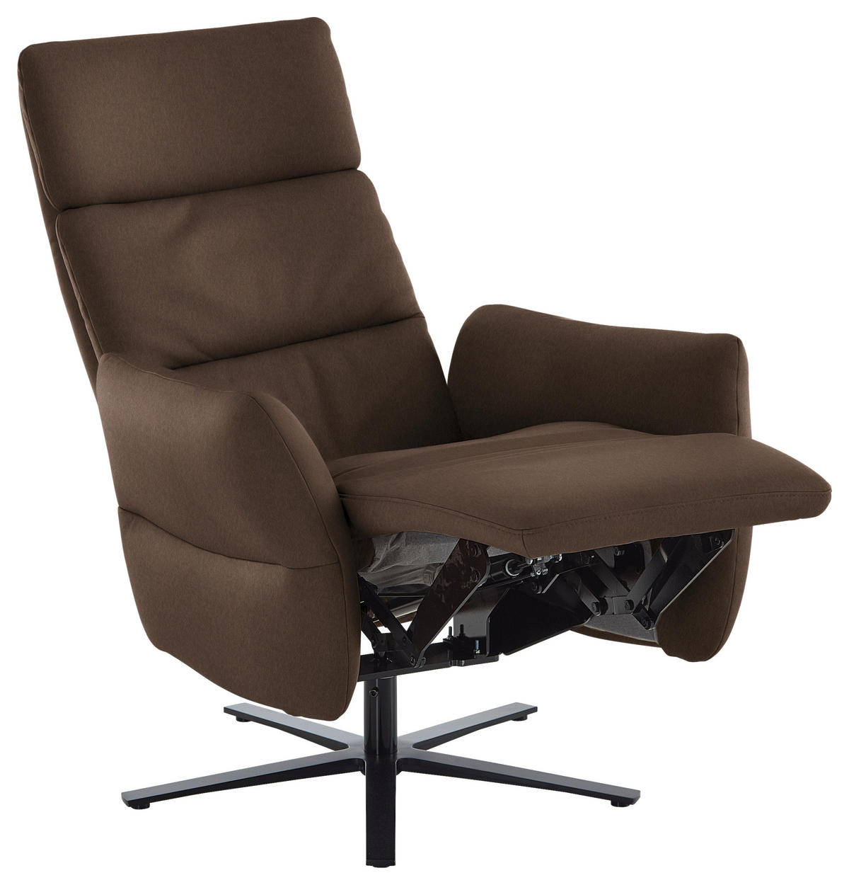 RELAXSESSEL in Leder Braun  - Schwarz/Braun, Design, Leder/Metall (82/119/85cm) - Dieter Knoll