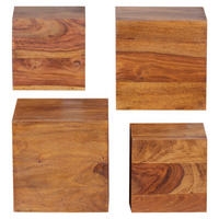 WANDREGAL Sheesham massiv Sheeshamfarben  - Sheeshamfarben, MODERN, Holz (25/25/25cm) - MID.YOU