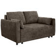 SCHLAFSOFA Chenille Dunkelbraun  - Dunkelbraun/Schwarz, KONVENTIONELL, Kunststoff/Textil (161/90/108cm) - Carryhome