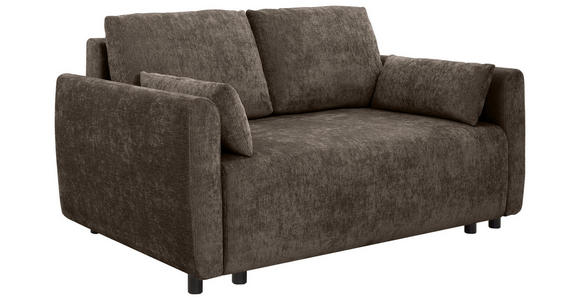 SCHLAFSOFA Chenille Dunkelbraun  - Dunkelbraun/Schwarz, KONVENTIONELL, Kunststoff/Textil (161/90/108cm) - Carryhome