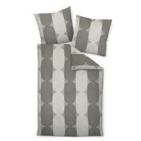 BETTWÄSCHE J.D. Makosatin 155/220 cm  - Taupe/Grau, Basics, Textil (155/220cm) - Janine