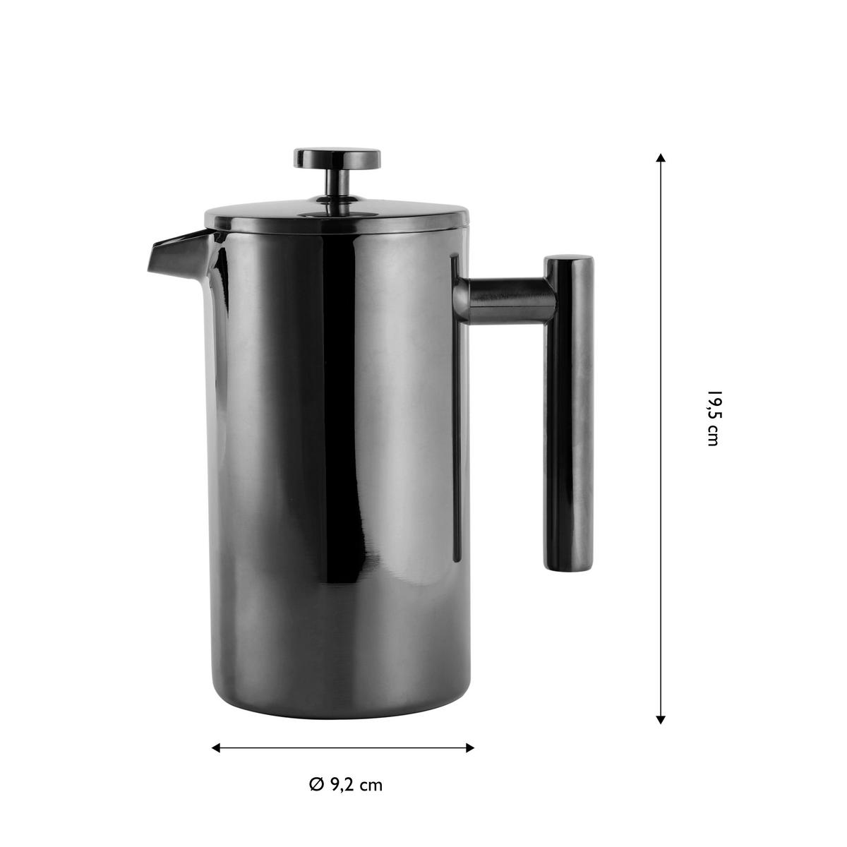 KAFFEEBEREITER 0,8 L  - Schwarz, Basics, Metall (9,2/19,5cm) - Echtwerk