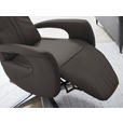 RELAXSESSEL in Leder Mokka  - Schwarz/Mokka, Design, Leder/Metall (71/112/83cm) - Dieter Knoll