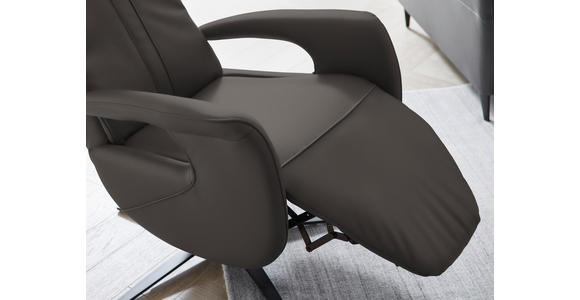 RELAXSESSEL in Leder Mokka - Schwarz/Mokka, Design, Leder/Metall (71/112/83cm) - Dieter Knoll