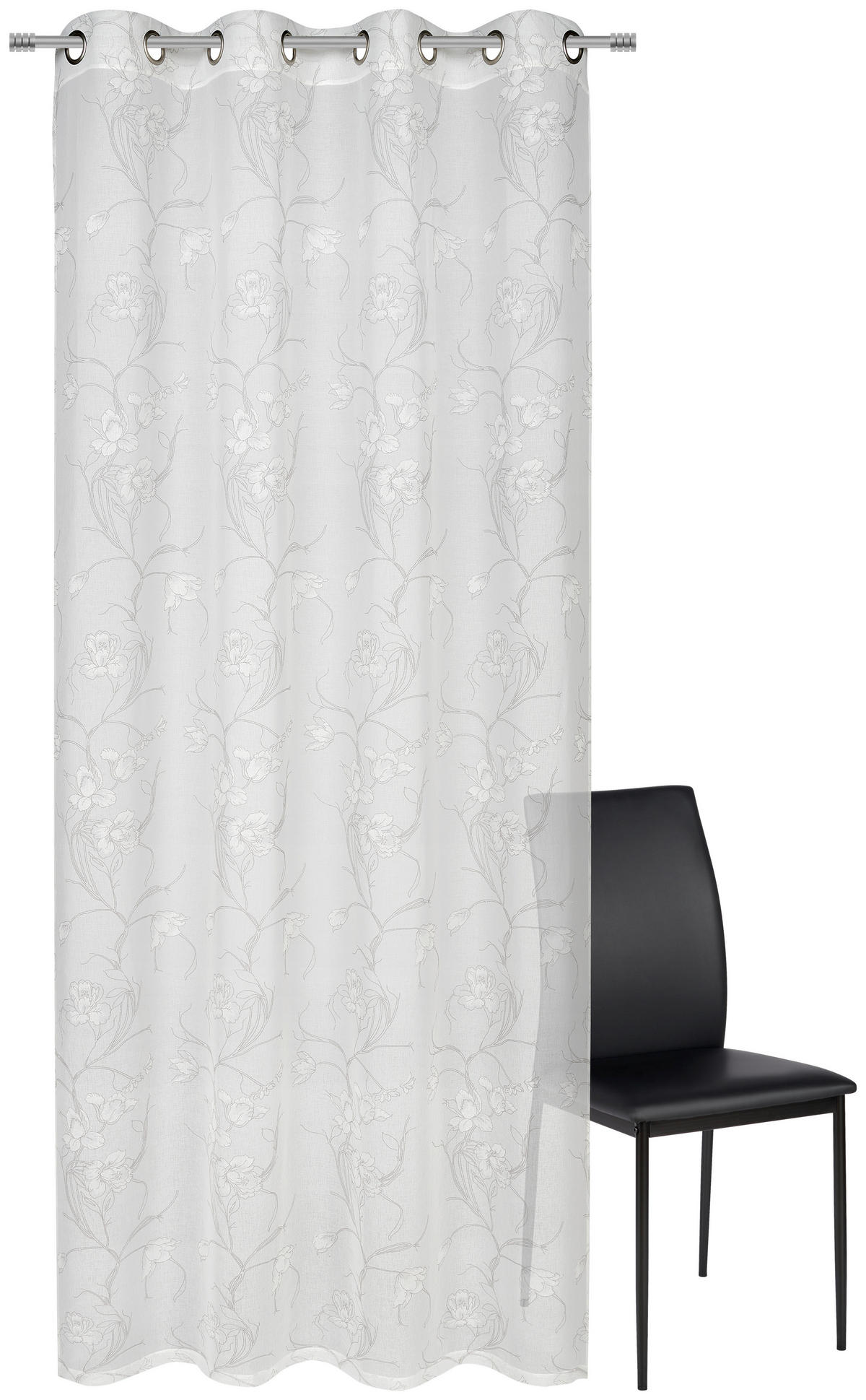 RINGLIS FÜGGÖNY részben áttetsző  - fehér/szürke, Design, textil (135/245cm) - Esposa