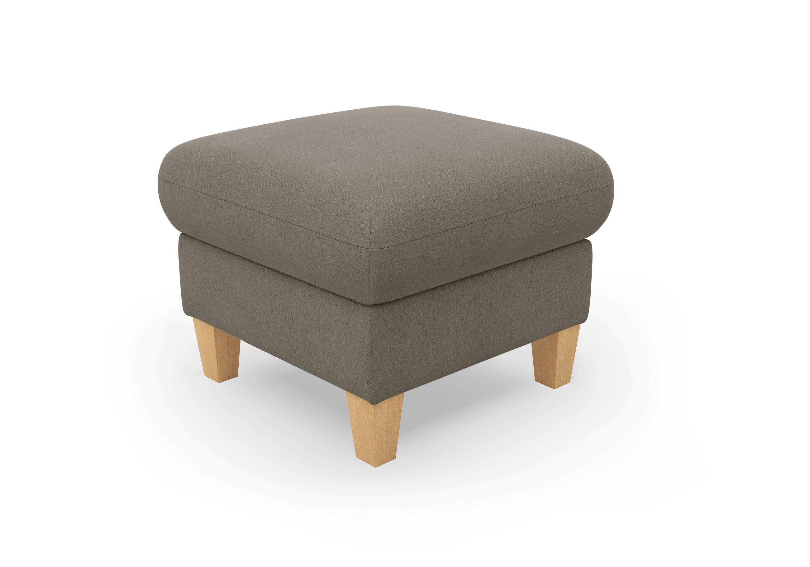 HOCKER Flachgewebe Schlammfarben  - Schlammfarben/Eichefarben, KONVENTIONELL, Holz/Textil (58/47/58cm) - Sit & More