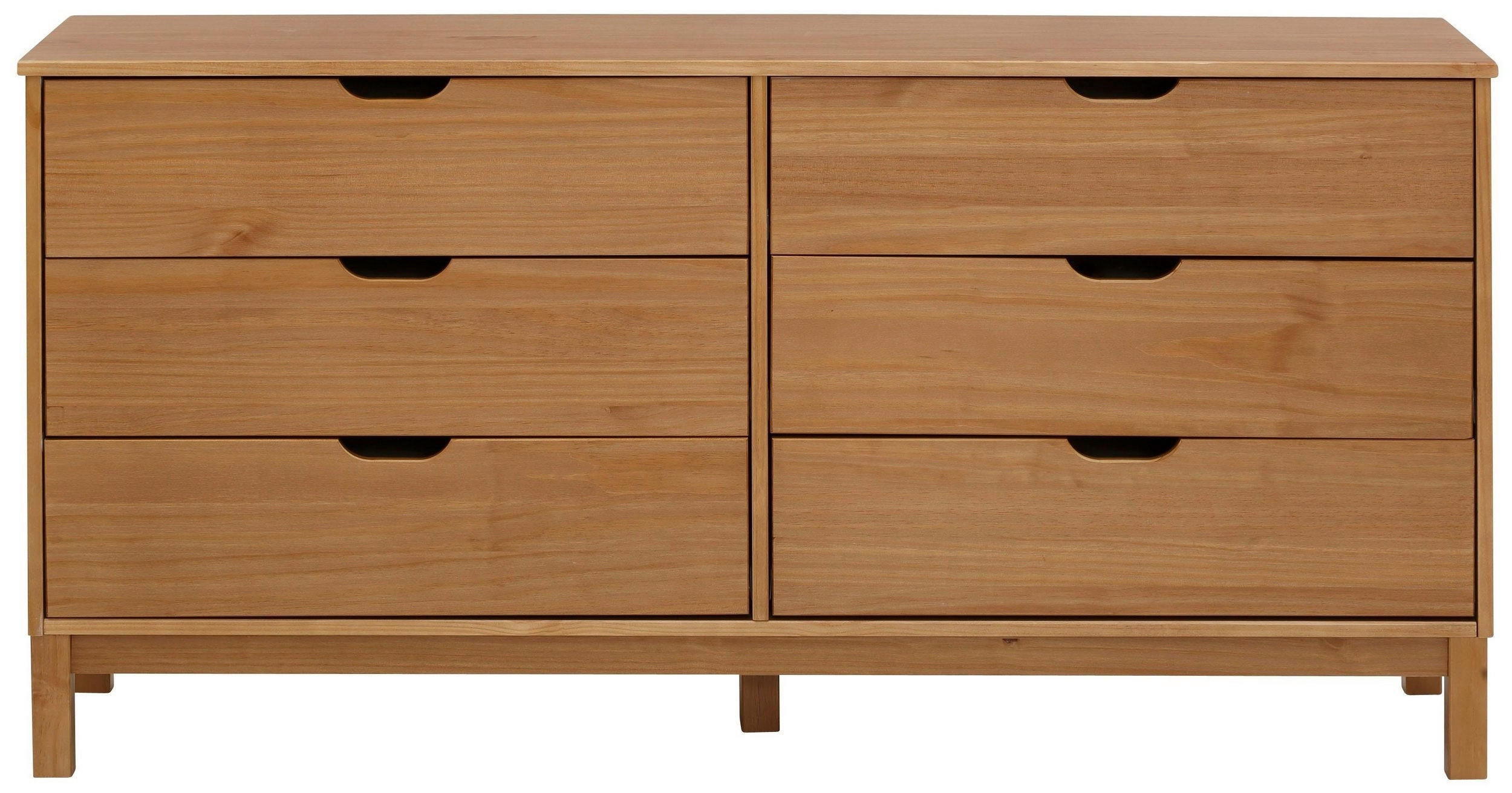 KOMMODE POZNAN, 150/75/39 cm, 6 Schublade(n)  - Naturfarben, Design, Holz (150/75/39cm) - Livetastic