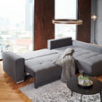 ECKSOFA in Samt Grau  - Silberfarben/Grau, Design, Holz/Textil (293/195cm) - Cantus