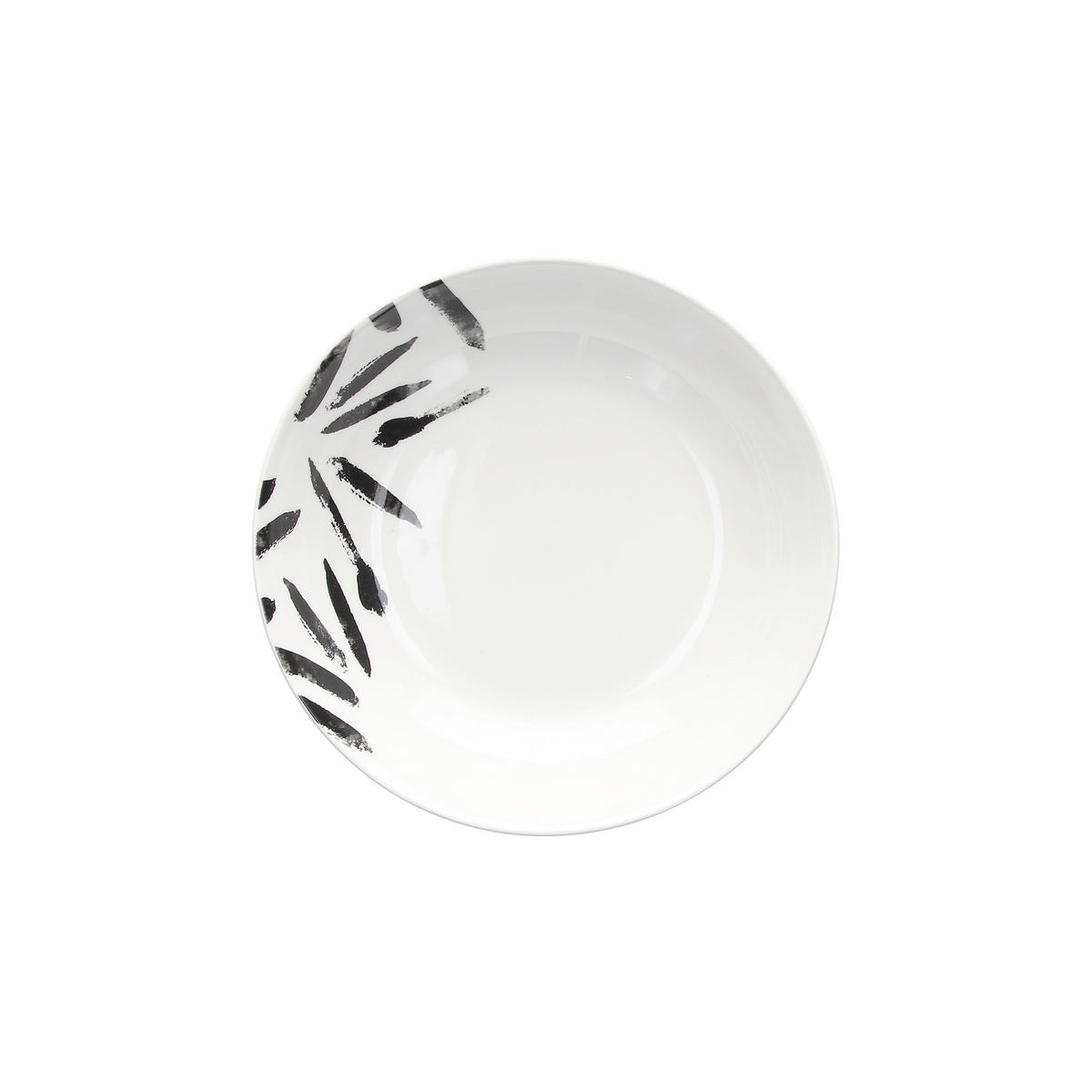 GLOBOKI KROŽNIK  MADISON ZEN   20/4.5 cm      - črna/bela, Basics, keramika (20/4.5cm) - Tognana