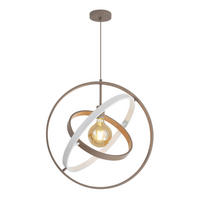 PENDELLEUCHTE Montpellier 55/150/49 cm  - Sandfarben/Weiß, Design, Kunststoff/Metall (55/150/49cm)