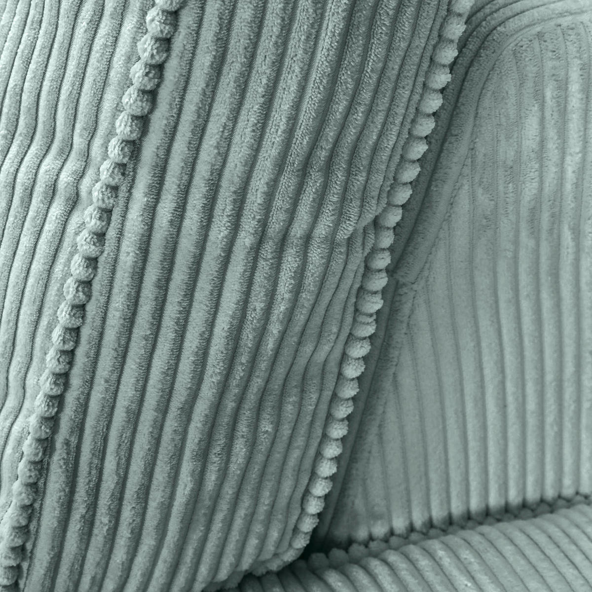 ECKSOFA  in Cord Mintgrün Zierkissen, Rückenkissen, Rücken echt  307/228 cm  - Schwarz/Mintgrün, MODERN, Kunststoff/Textil (307/228cm) - Carryhome
