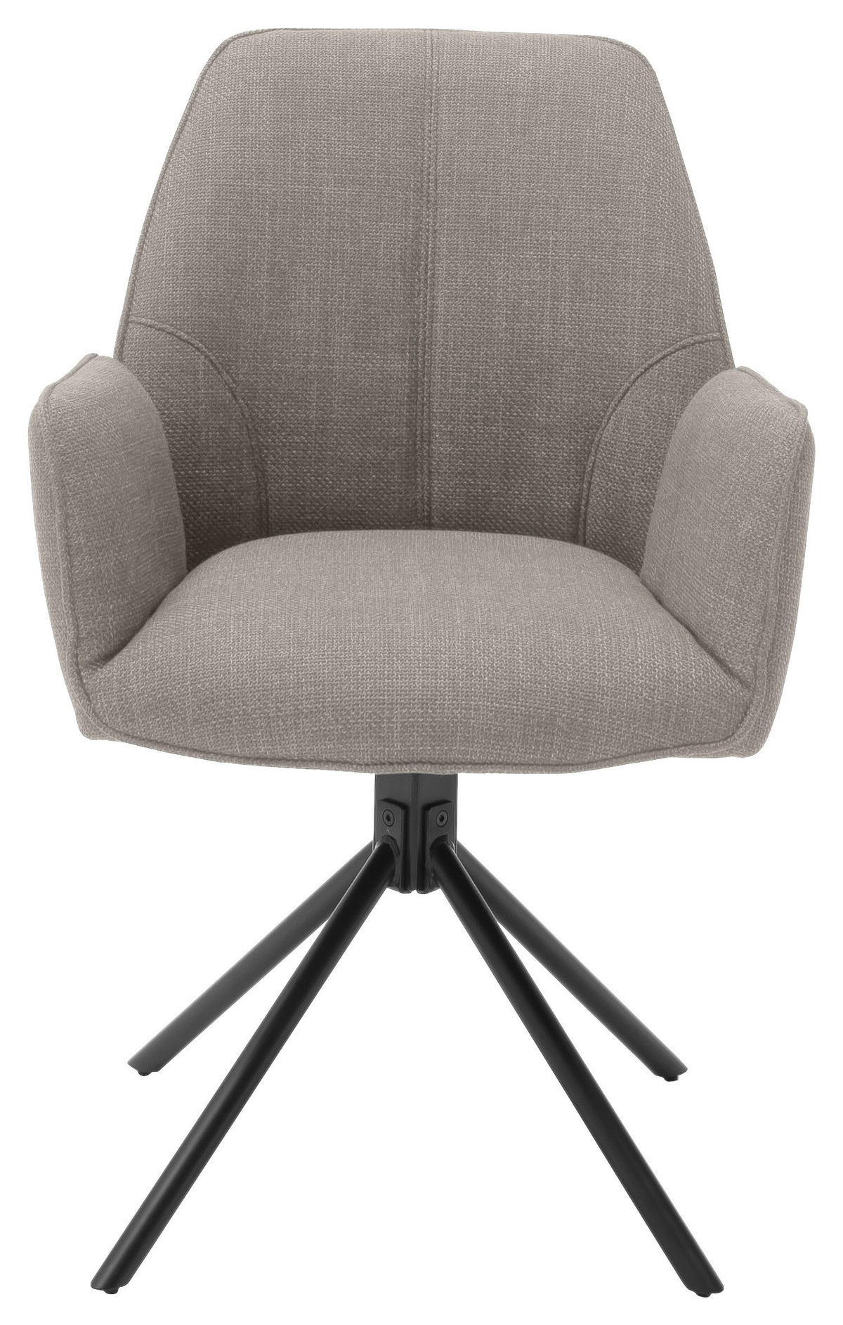 ARMLEHNSTUHL  in Eisen Webstoff  - Schwarz/Cappuccino, Design, Textil/Metall (59/87/61cm) - Carryhome