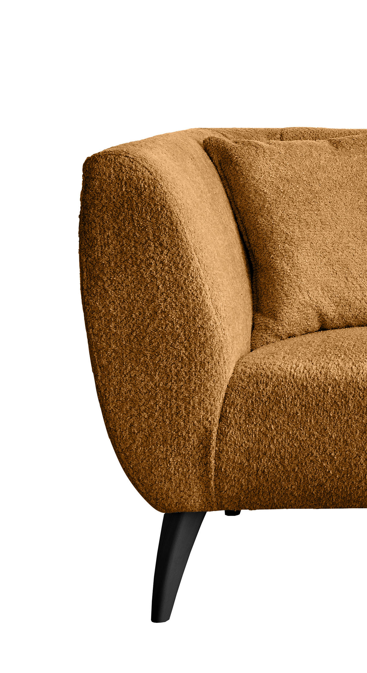 3-SITZER-SOFA in Bouclé Goldfarben  - Goldfarben/Schwarz, Modern, Holz/Textil (208/83/88cm) - MID.YOU