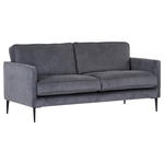 2-SITZER-SOFA  in Cord Anthrazit  - Anthrazit/Schwarz, Design, Holz/Textil (175/64/85cm) - Ambia Home