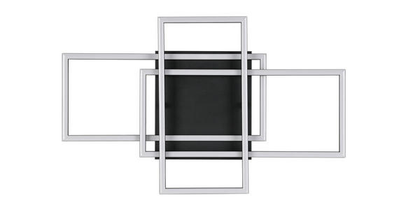 LED-DECKENLEUCHTE 58/36/7,5 cm   - Schwarz, Design, Kunststoff/Metall (58/36/7,5cm) - Novel