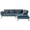 ECKSOFA in Flachgewebe Blau  - Blau/Schwarz, Design, Textil/Metall (310/250cm) - Moderano