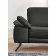 ECKSOFA Rivello in Echtleder Graubraun  328/193 cm  - Graubraun/Schwarz, Design, Leder/Metall (328/193cm) - Dieter Knoll