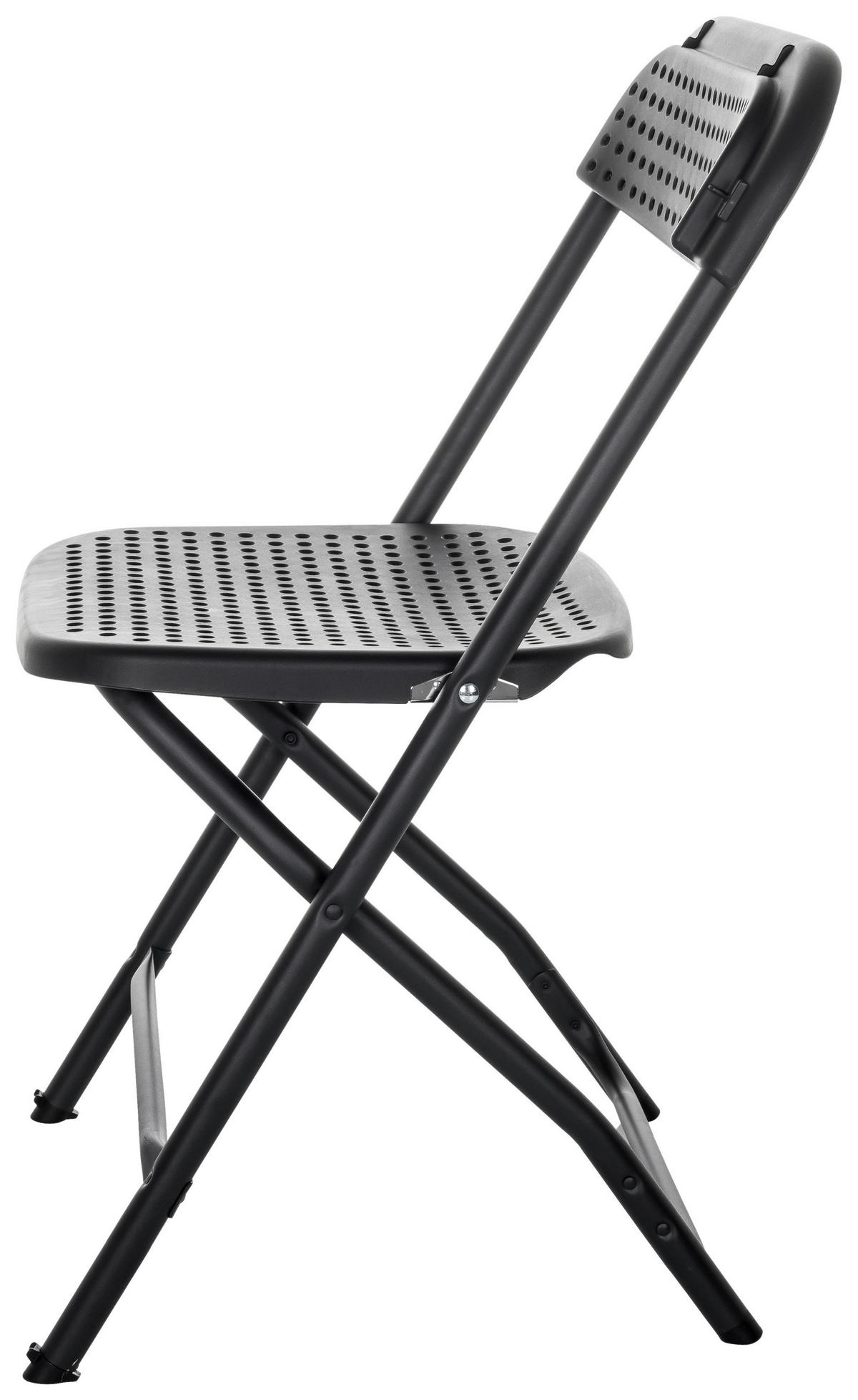 KLAPPSTUHL Schwarz  - Schwarz, Basics, Kunststoff (51/80/52cm) - MID.YOU