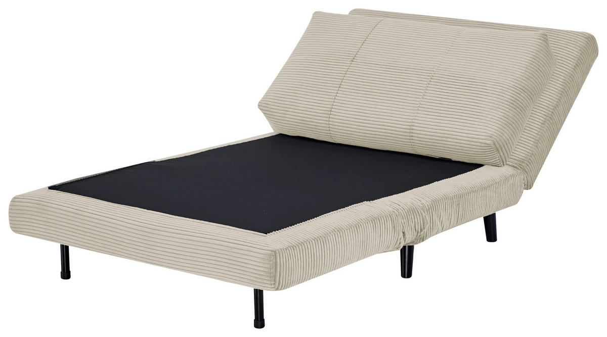 SCHLAFSESSEL Cord Beige    - Beige/Schwarz, Design, Holz/Textil (100/82/91cm) - Ti'me