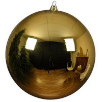 CHRISTBAUMKUGEL 25 cm  - Goldfarben, Basics, Kunststoff (25cm) - X-Mas