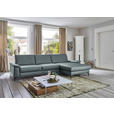 ECKSOFA in Echtleder Blaugrau  - Blaugrau/Schwarz, Design, Leder/Metall (334/176cm) - Dieter Knoll