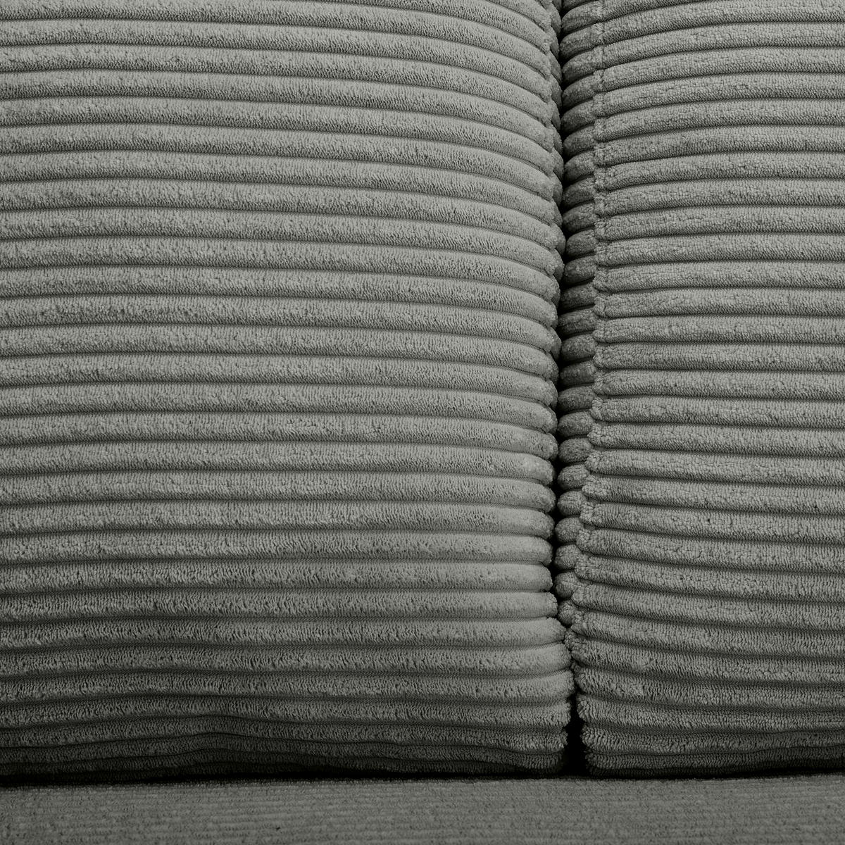 ECKSOFA in Cord Grau  174/283 cm  - Schwarz/Grau, Design, Textil/Metall (174/283cm) - Xora