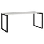 SCHREIBTISCH 180/80/75 cm  in Schwarz, Hellgrau  - Hellgrau/Schwarz, MODERN, Holzwerkstoff/Metall (180/80/75cm) - Novel