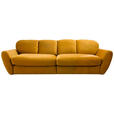 BIGSOFA Flachgewebe Gelb, Goldfarben  - Gelb/Goldfarben, MODERN, Kunststoff/Textil (290/96/113cm) - Cantus