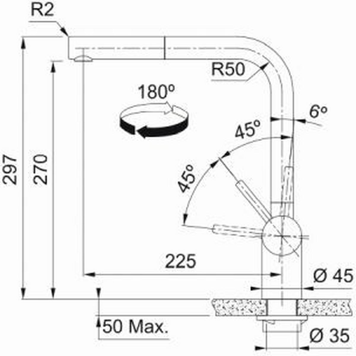 KÜCHENARMATUR 115.0521.438  - Edelstahlfarben, Basics, Metall (29,7/24,0/5cm) - Franke