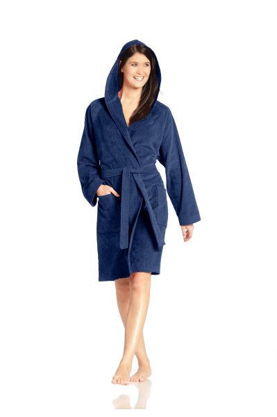 BAVLNENÝ ŽUPAN S KAPUCŇOU velikost: L - tmavomodrá, Basics, textil (Lnull) - Vossen