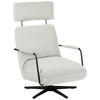 SESSEL in Flachgewebe, Bouclé Weiss  - Weiss/Schwarz, Design, Textil/Metall (71/103/91cm) - Koinor