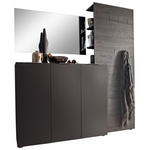 GARDEROBE 3-teilig  in 175/190/39 cm  - Wengefarben/Anthrazit, Design, Holzwerkstoff (175/190/39cm) - Carryhome