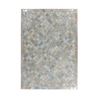 FLACHWEBETEPPICH 160/230 cm Lavish 210 Grau / Silber Grau, Silberfarben  - Silberfarben/Grau, Basics, Leder/Textil (160/230cm) - Novel