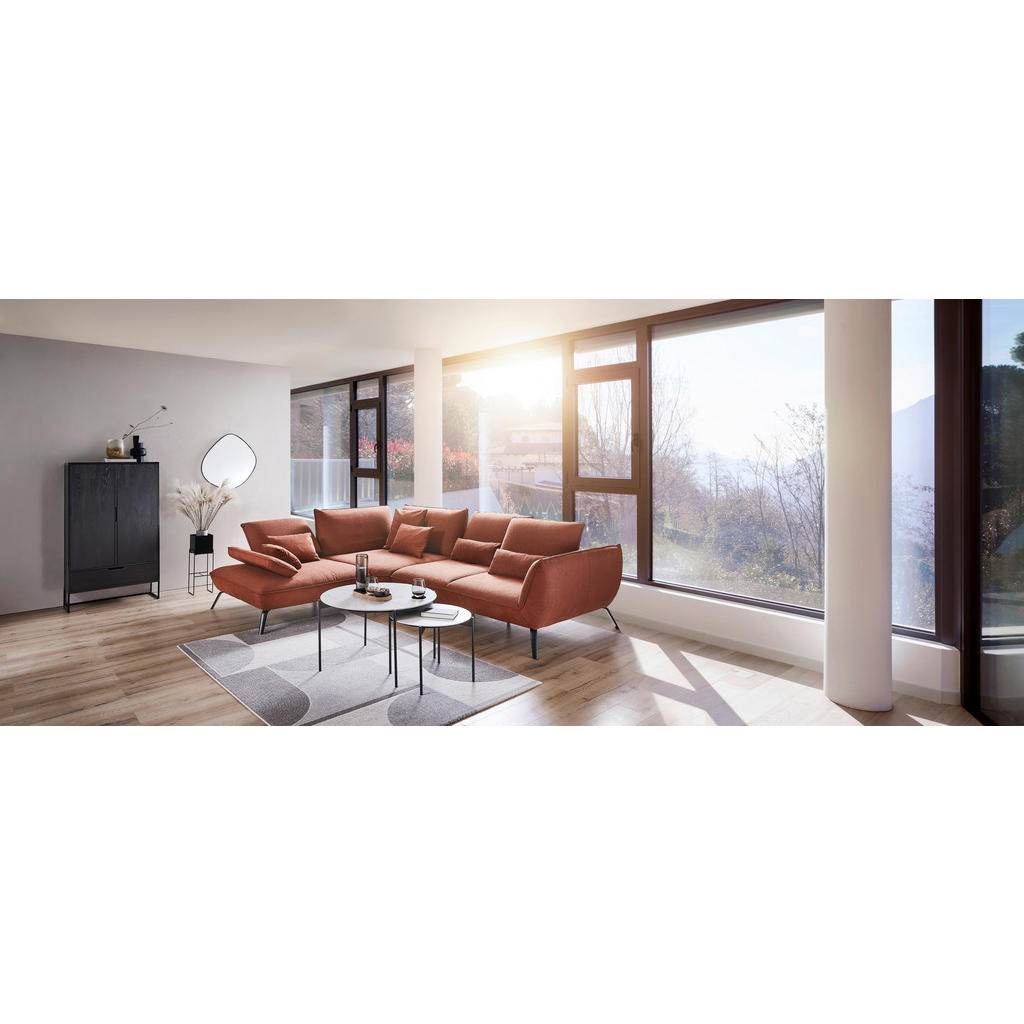 Thumbnail - Venjakob Couchtisch, Schwarz, Weiß, Metall, Keramik, rund, Rundrohr, 83x42x83 cm, Goldenes M, Dgm, Handmade in Germany, ...