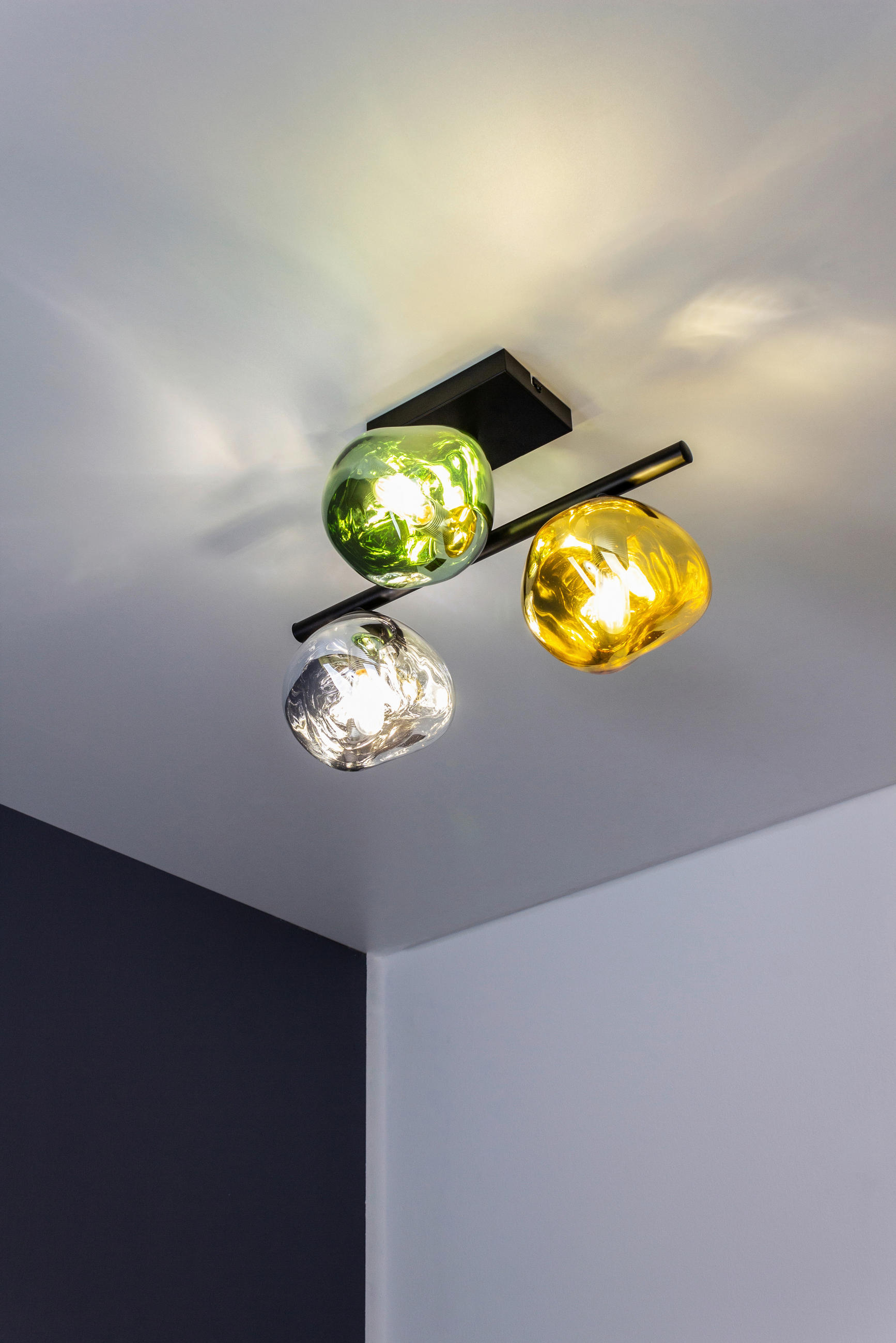 DECKENLEUCHTE Canopus 40/25,5/30,5 cm   - Multicolor, Basics, Glas (40/25,5/30,5cm)