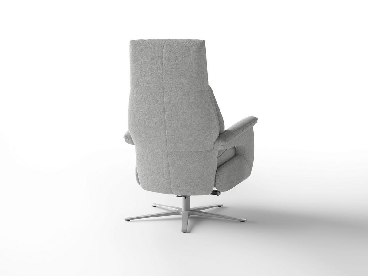 RELAXSESSEL in Textil Silberfarben  - Silberfarben, Basics, Textil/Metall (75/110/85cm) - Sit & More