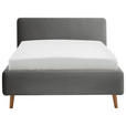 POLSTERBETT Anthrazit 140/200 cm  - Eichefarben/Anthrazit, Design, Holz/Textil (140/200cm) - Xora