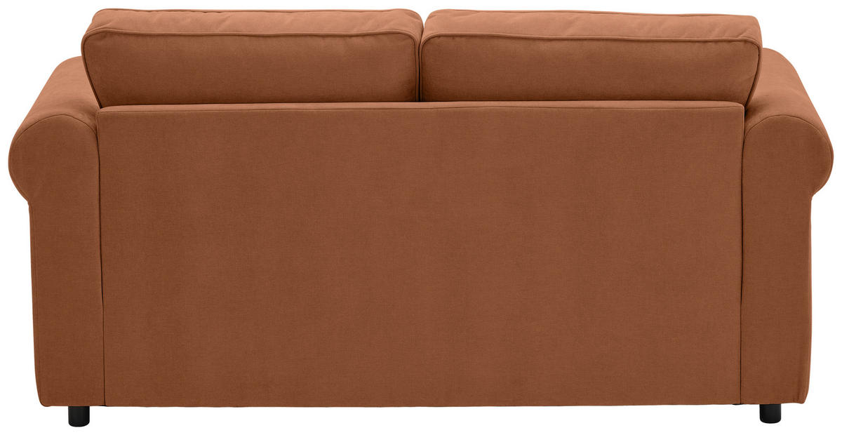 2,5-SITZER Chenille Rostfarben  - Rostfarben/Schwarz, KONVENTIONELL, Kunststoff/Textil (196/88/86cm) - Carryhome