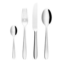 SADA PRÍBOROV, ušľachtilá oceľ, 54-dielne - farba ušľachtilej ocele, Design, kov - Sola