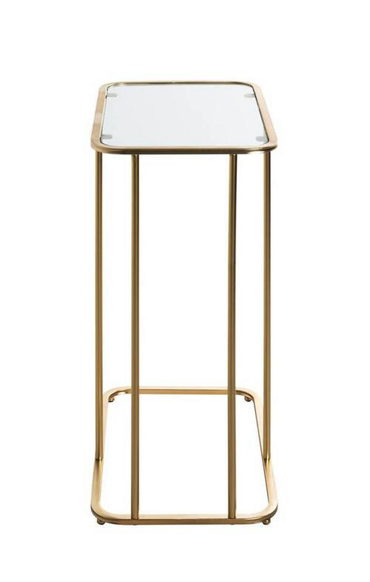 BEISTELLTISCH in Metall, Glas 45/30/65 cm  - Goldfarben, MODERN, Glas/Metall (45/30/65cm)