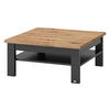 COUCHTISCH 90/90/40 cm rechteckig Graphitfarben, Eiche Artisan  - Graphitfarben/Eiche Artisan, Design, Holzwerkstoff (90/90/40cm) - SetOne by Musterring