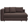 RÉCAMIERE in Cord Braun  - Schwarz/Braun, Design, Kunststoff/Textil (171/71-88/93cm) - Cantus