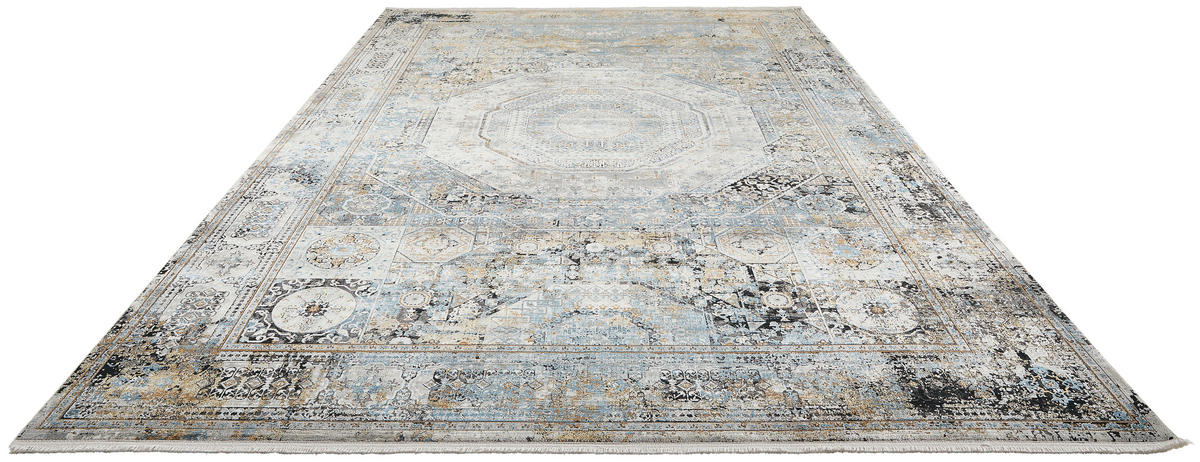 VINTAGE-TEPPICH 240/340 cm Blau, Grau rechteckig  - Blau/Grau, Design, Textil (240/340cm) - Dieter Knoll