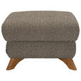 HOCKER Chenille Greige  - Greige/Eichefarben, MODERN, Holz/Textil (65/47/65cm) - Valnatura